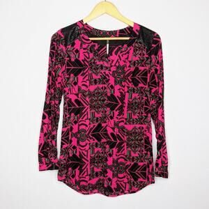 Plenty by Tracy Reese Pink Abstract Print Blouse